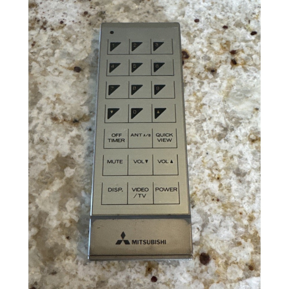 Mitsubishi TV Remote Control Vintage 1980 Silver TESTED Working